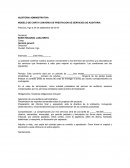 MODELO DE CARTA CONVENIO DE PRESTACION DE SERVICIOS DE AUDITORIA