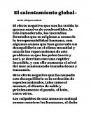 El calentamiento global Dwin Vázquez Cabral