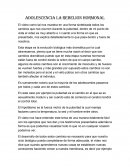 Adolescencia La rebelion hormonal