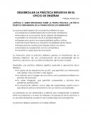 COMO SE PUEDE REFLEXIONAR SOBRE LA PROPIA PRÁCTICA: ¿ES ÉSTE EL OBJETIVO FUNDAMENTAL DE LA FORMACIÓN DE LOS ENSEÑANTES?