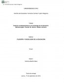 Cuales son los Teóricos contemporáneos en la sociología de la educación. Michael Apple. Theodor W. Adorno. Niklas Luhmann