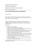 La escritura del texto científico – Trabajo individual