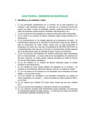 Guía teórica - Ingeniería de Materiales