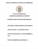 INFORME DE PRÁCTICAS PRE PROFESIONALES MOTRANSA C.A