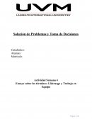 Actividad Semana 4 Ensayo sobre los términos: Liderazgo y Trabajo en Equipo
