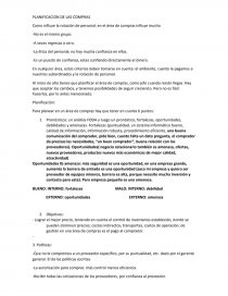 PLANIFICACION DE LAS COMPRAS. Página 1