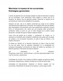 Maximizar la riqueza de los accionistas: Estrategias gerenciales
