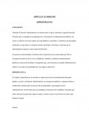 ARTÍCULO EL DERECHO ADMINISTRATIVO