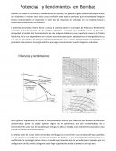 Potencias y Rendimientos en Bombas Centrífugas