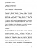 Orientación de contenidos Estadística descriptiva