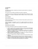 Conceptualización los objetivos.