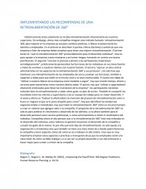 IMPLEMENTANDO LAS RECOMPENSAS DE UNA RETROALIMENTACIÓN DE 360°. Página 1