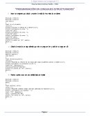 Programación en lenguajes estructurados