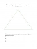 Juego: Elabora un triángulo con las necesidades personales y ordénelas jerárquica mente