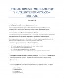 INTERACCIONES DE MEDICAMENTOS Y NUTRIENTES EN NUTRICIÓN ENTERAL