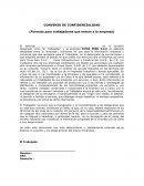 Modelo de convenio de confidencialidad