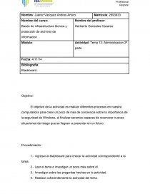 Bases de infraestructura técnica y protección de archivos de informacion. Página 1