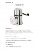 Ejemplo Ventas: Promoción de “ICE CRUSHER”