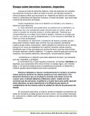 Ensayo sobre derechos humanos- Argentina