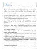 Procedimiento de seguridad de trabajo en altura