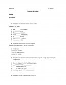 Prueba de inglés verbo to be