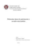 Diferentes tipos de patrimonio y sociales mercantiles