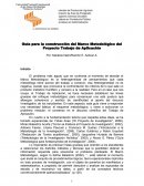 Guía para la construcción del Marco Metodológico del Proyecto Trabajo de Aplicación