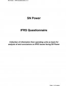 Collection of information from operating units as basis for analysis of and conclusions on IFRS issues facing SN Power
