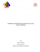 INFORME DE PASANTÍAS REALIZADAS EN EL HOTEL VENETUR MÉRIDA.