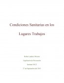 Cuales son las Condiciones sanitaria en lugares de trabajo