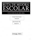 CUAL ES LA RUTA DEMEJORA ESCOLAR