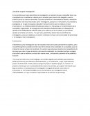 ¿De dónde surge la investigación?