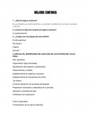 MEJORA CONTINUA 1.- ¿Qué la mejora continua?