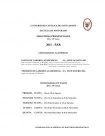 CRONOGRAMA ACADÉMICO. Página 1
