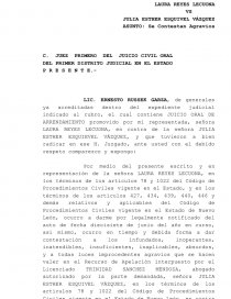 JUICIO ORAL DE ARRENDAMIENTO. Página 1
