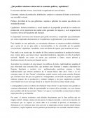 ¿Qué posibles relaciones existen entre la economía, política y capitalismo?