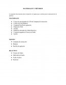 Métodos y Materiales para práctica de química