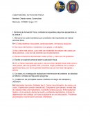 CUESTIONARIO: ACTIVACIÓN FÍSICA