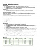 Actividad experimental en equipos