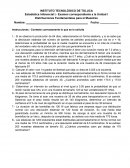 Estadística Inferencial .- Examen correspondiente a la unidad I