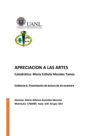 APRECIACION A LAS ARTES. Página 1