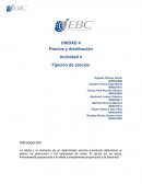 Precios y distribución Actividad 4 Fijación de precios