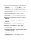 Denominación de las cuentas principales