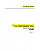 Especificación del Software