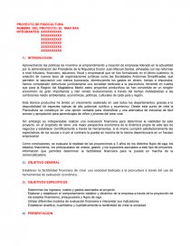 PROYECTO DE PISCICULTURA. Página 1