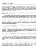 ¿Qué es la disciplina de Ética?