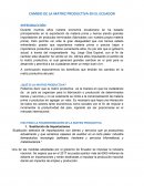 CAMBIO DE LA MATRIZ PRODUCTIVA EN EL ECUADOR