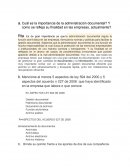 Administración documental. Cuestionario resuelto