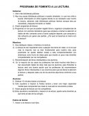 Programa de fomento a la lectura