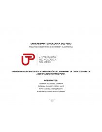 Reingeniería de procesos y explotación del datamart de clientes para la aseguradora Mapfre - Perú. Página 1